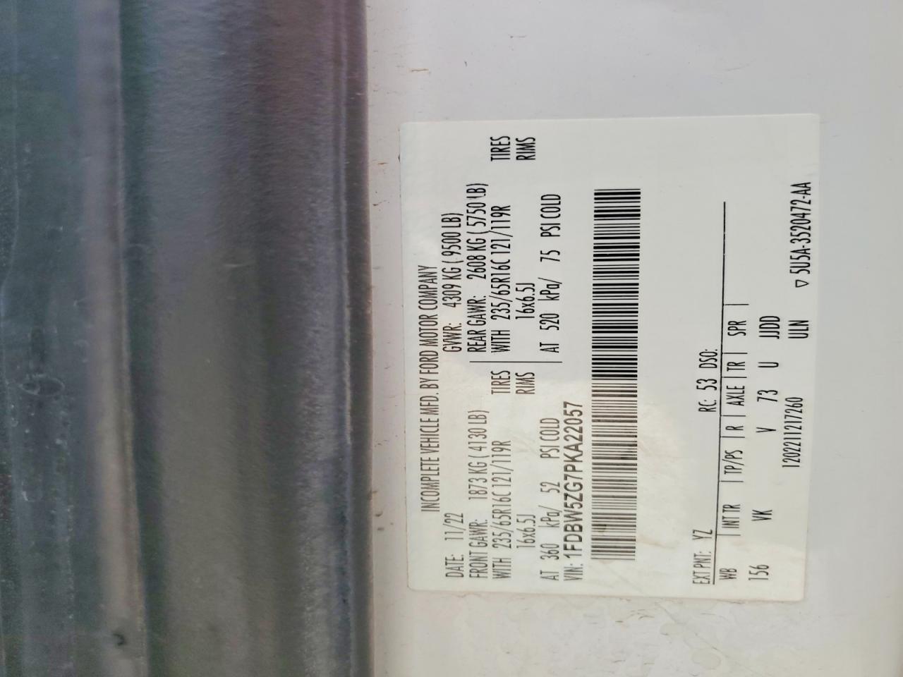 2023 Ford Transit Delivery Truck