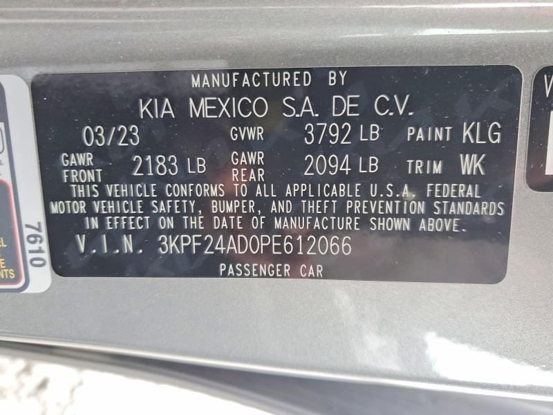 2023 KIA Forte lxs