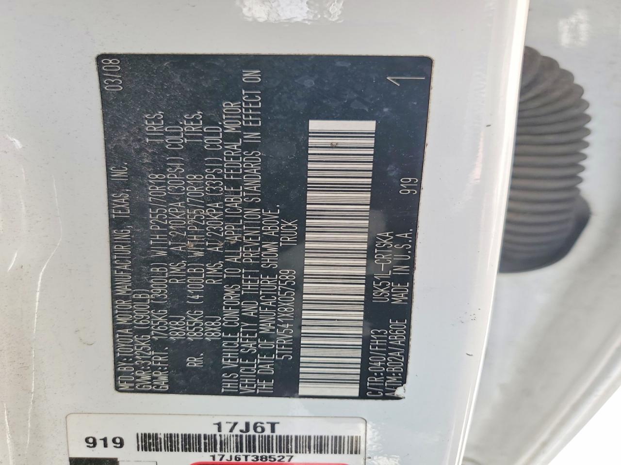 2008 Toyota Tundra Grade