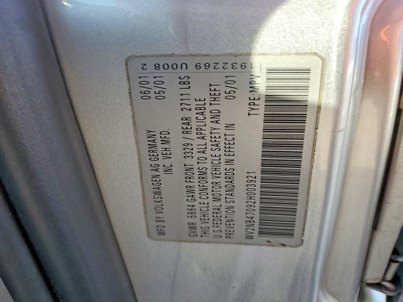 2002 Volkswagen Eurovan mv