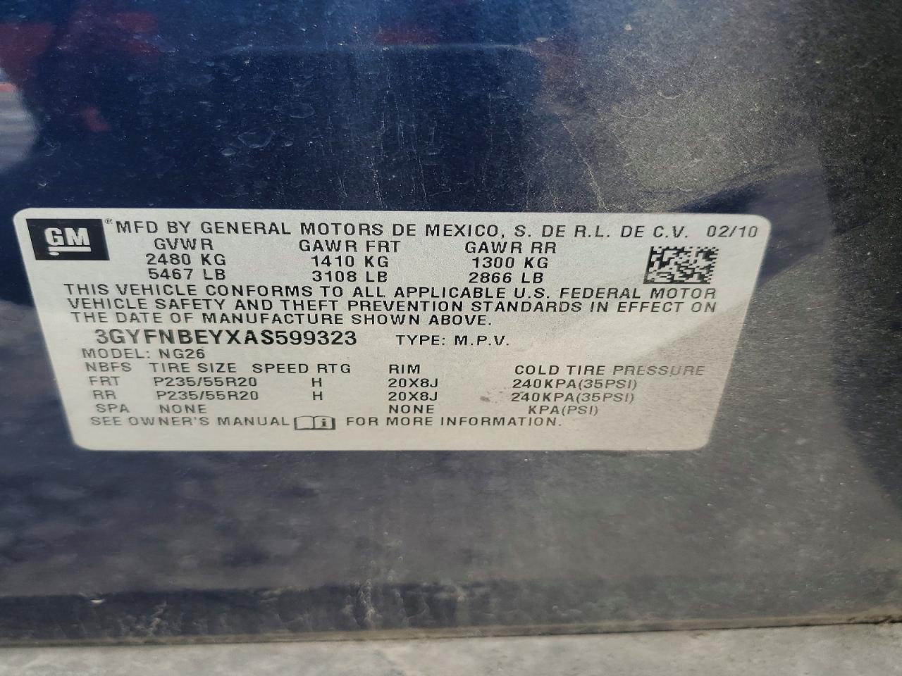 2010 Cadillac Srx Performance Collection