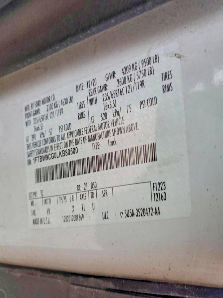 2020 Ford Transit 350 Medium Roof Utility / Service Van