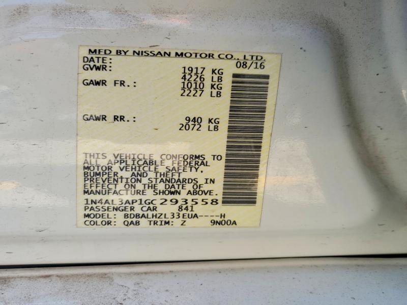 2016 Nissan Altima 2.5 sr