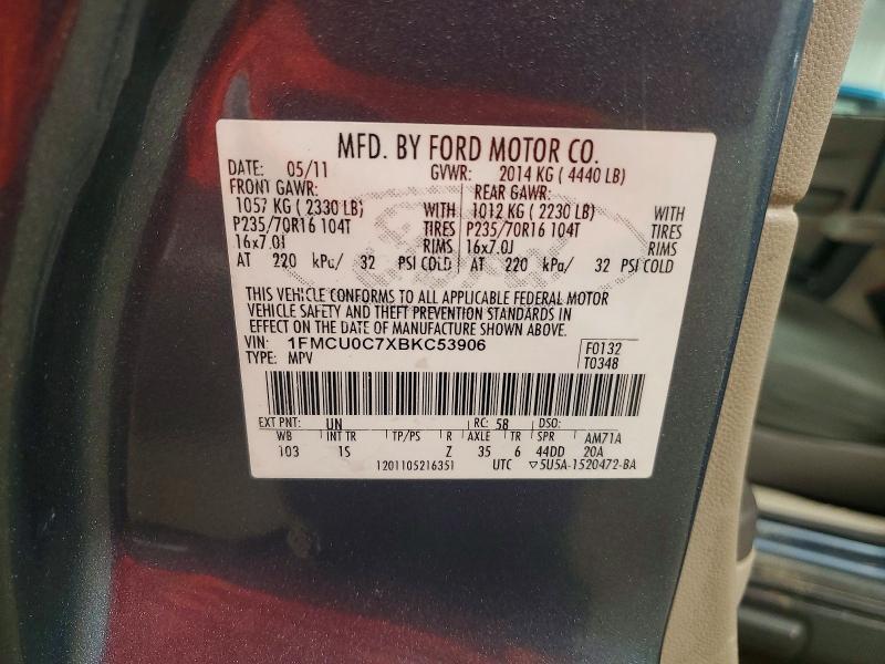 2011 Ford Escape xls