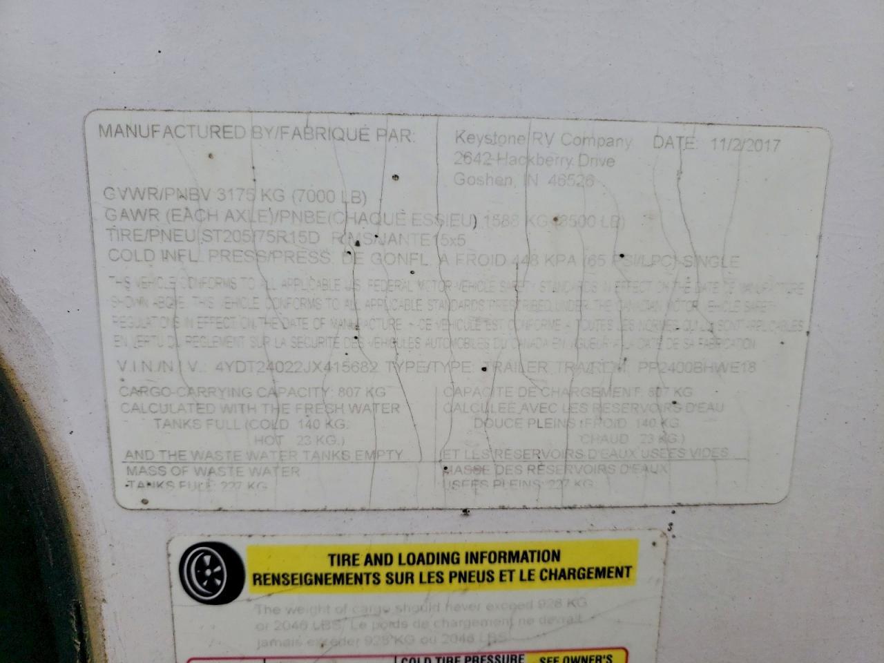 2018 Keystone 2018 Keystone Passport Camper