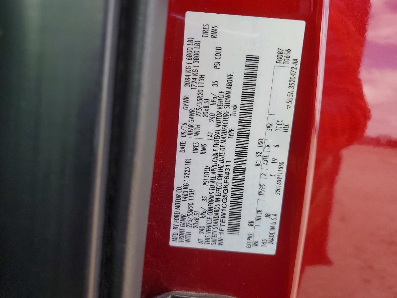 2016 Ford F150 Supercrew