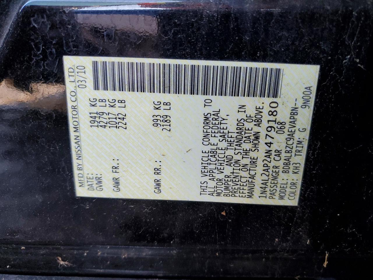 2010 Nissan Altima 2.5