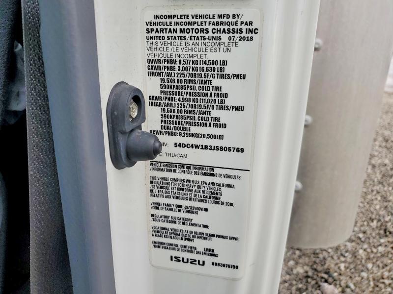 2018 Isuzu NPR HD BOX Truck