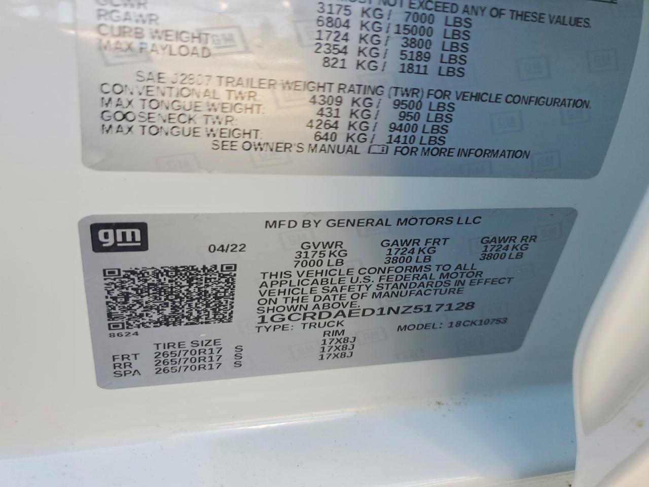 2022 Chevrolet Silverado K1500