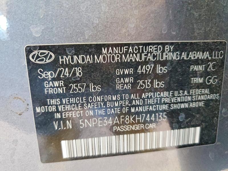 2019 Hyundai Sonata sel