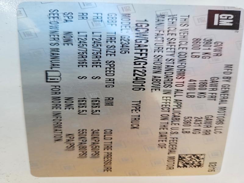 2016 Chevrolet Express 2500 Caro Utility / Service Van