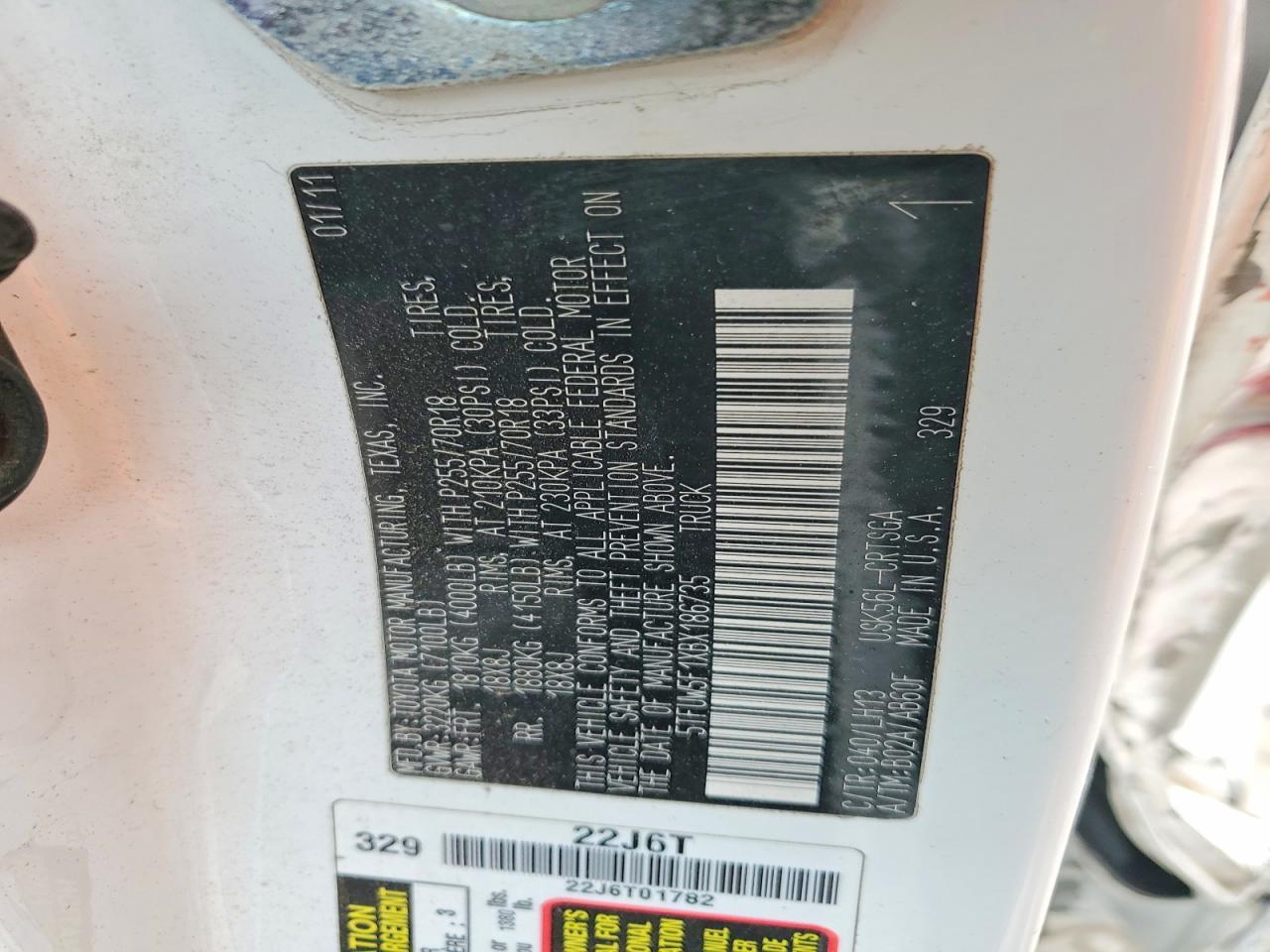 2011 Toyota Tundra Grade