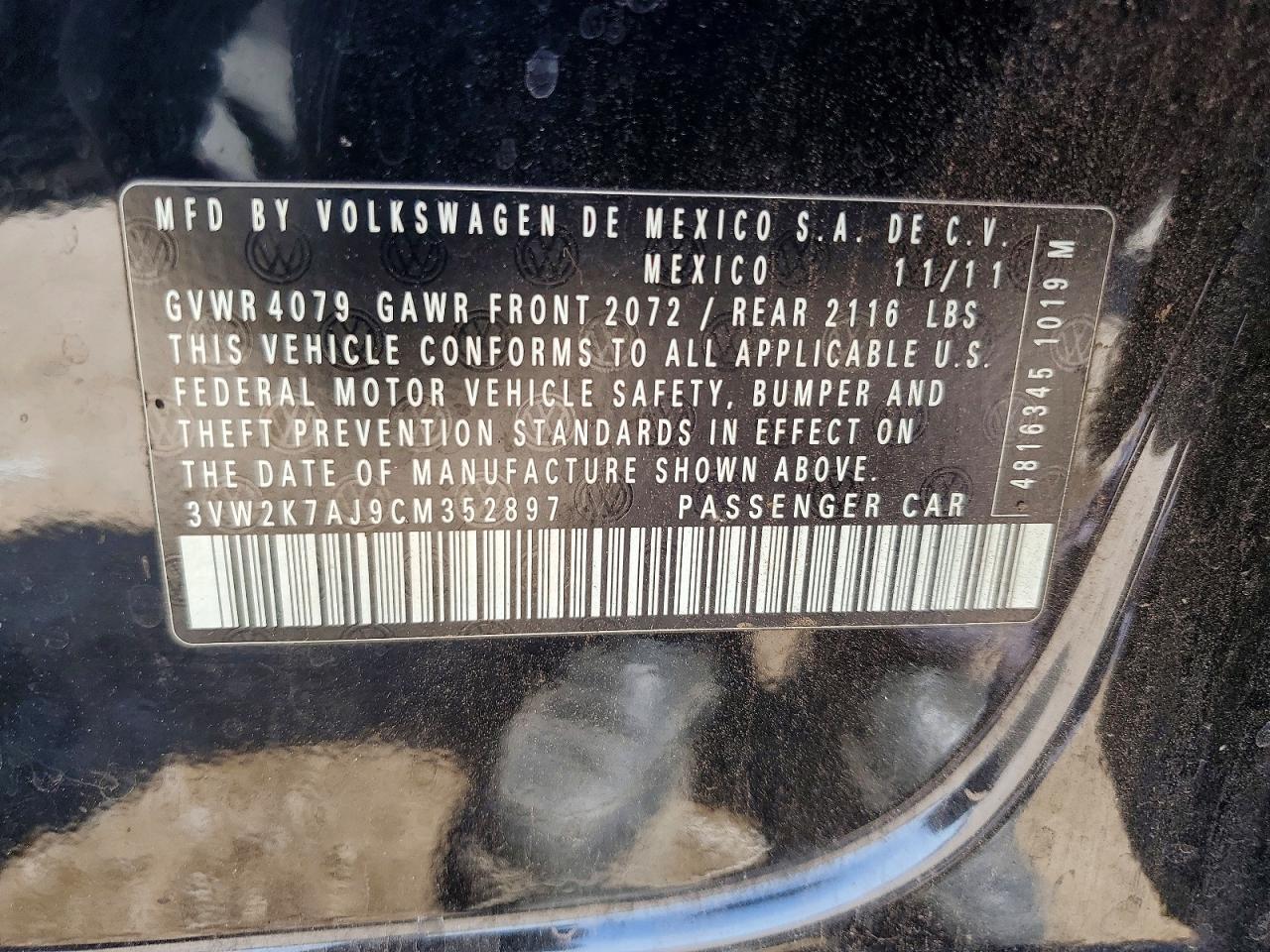 2012 Volkswagen Jetta Base