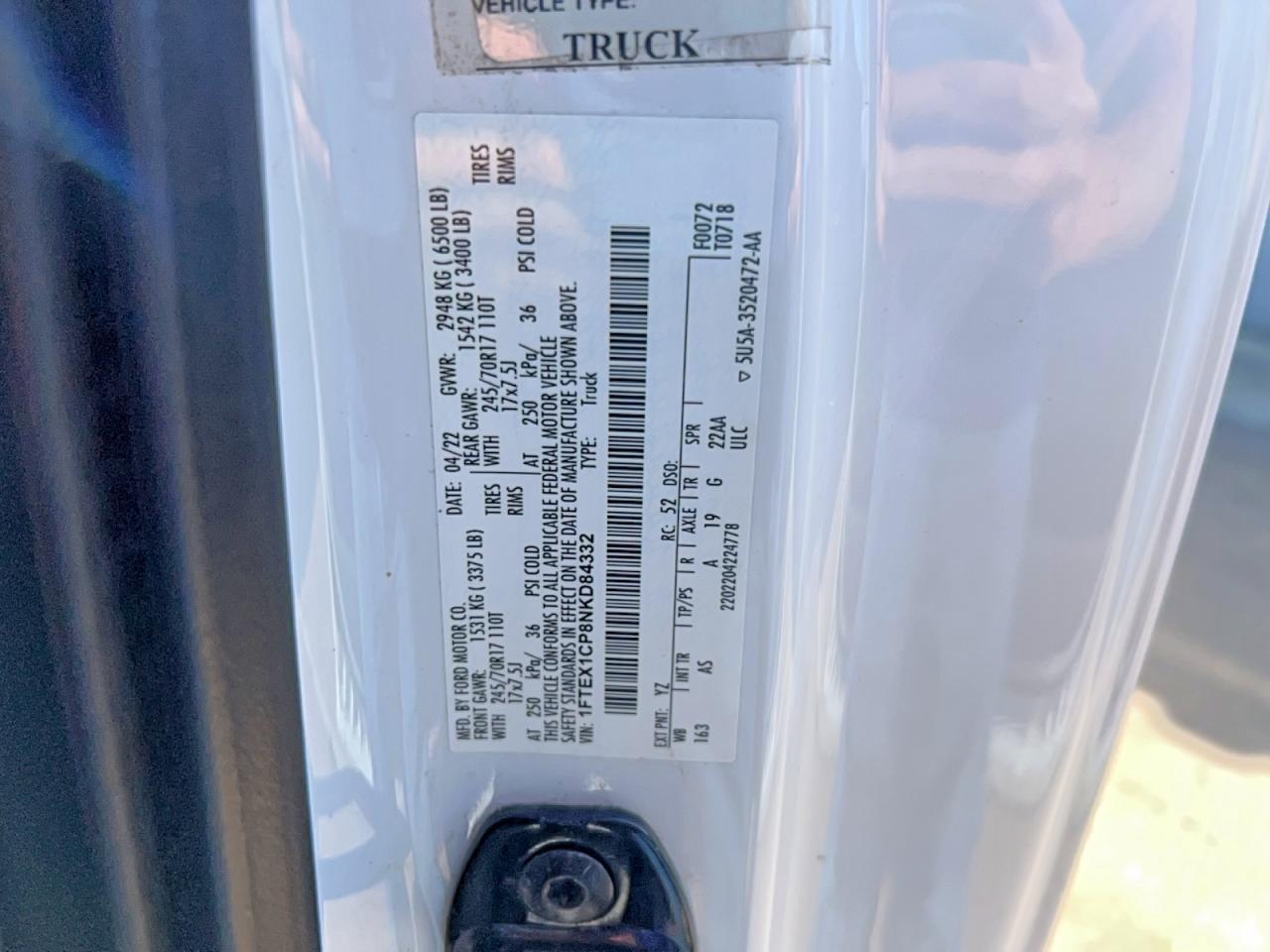 2022 Ford F150 Super Cab