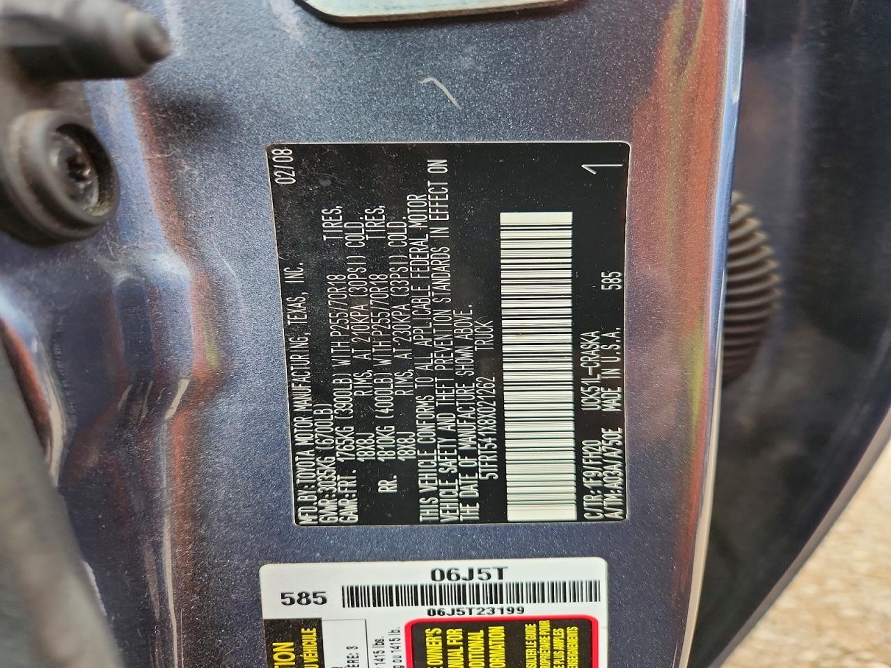 2008 Toyota Tundra Grade