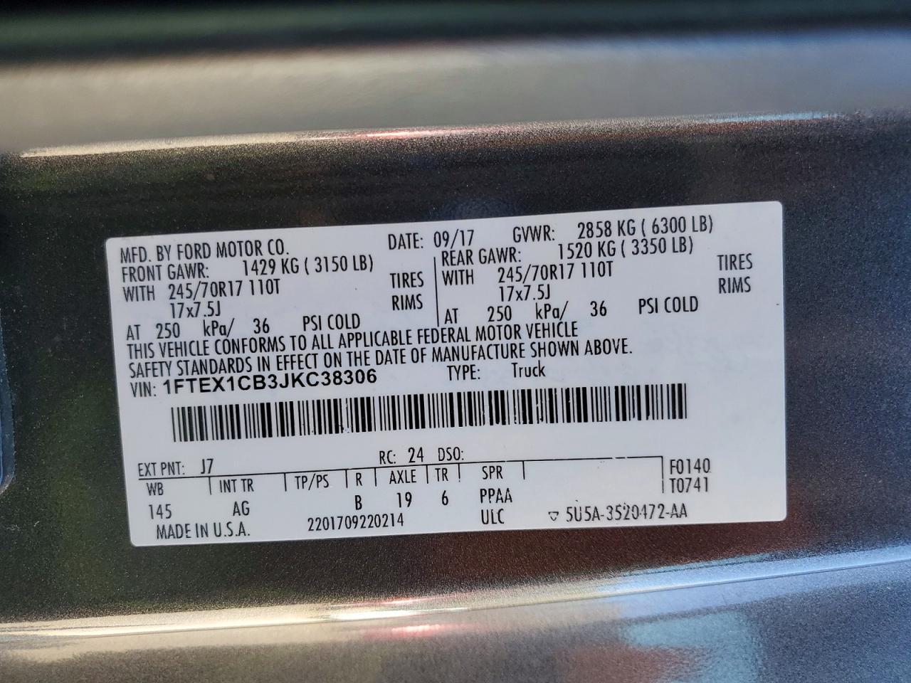 2018 Ford F150 Super Cab