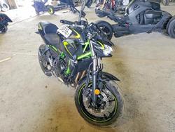 Kawasaki salvage cars for sale: 2022 Kawasaki ER650 L