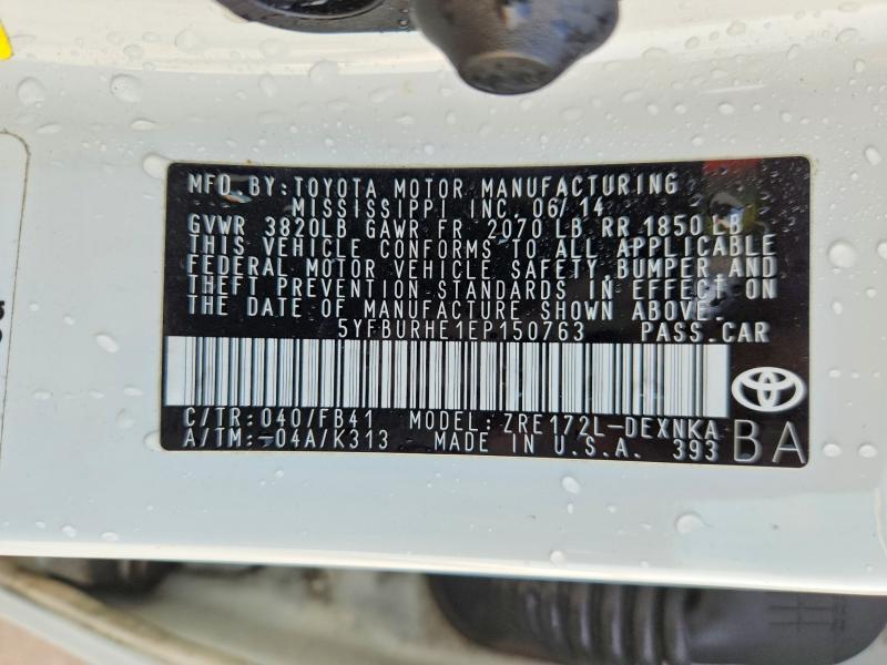 2014 Toyota Corolla le