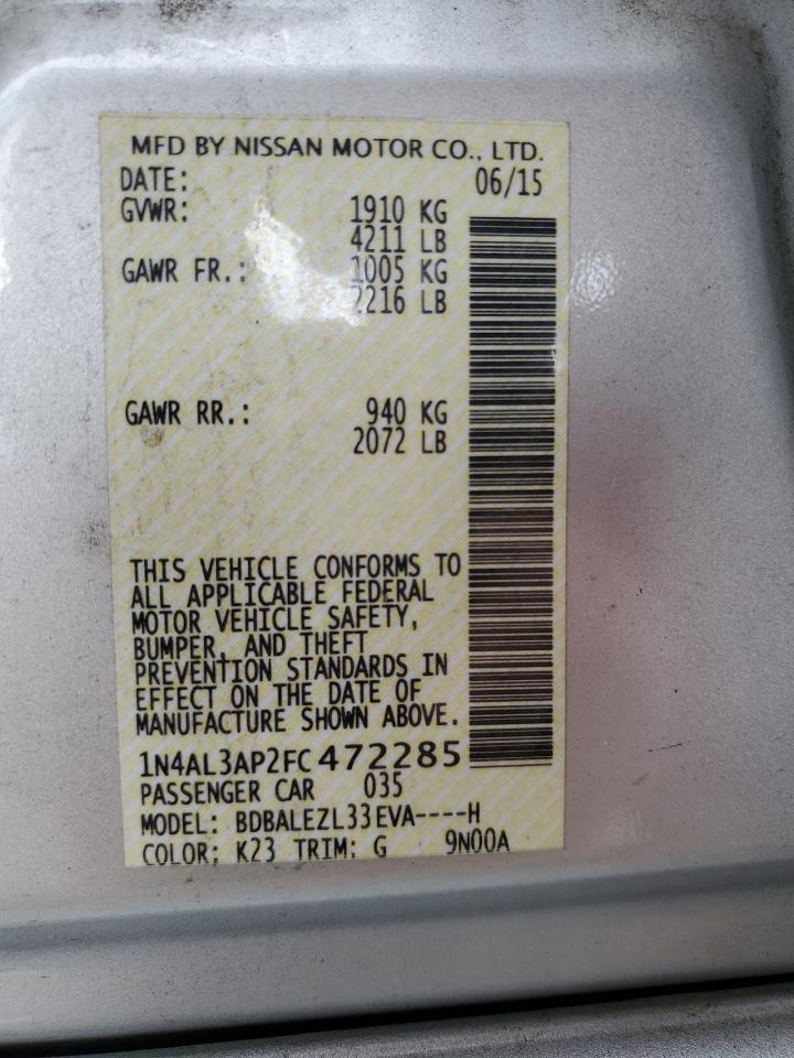 2015 Nissan Altima 2.5 s