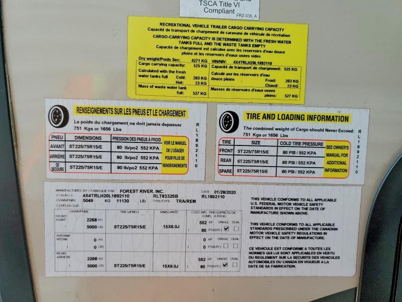 2020 Forest River Signature Camper