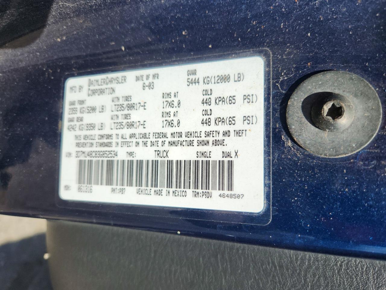 2003 Dodge RAM 3500 ST