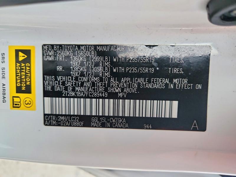 2015 Lexus Rx 350 Crafted Line