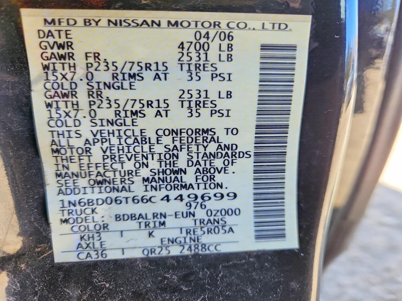 2006 Nissan Frontier XE