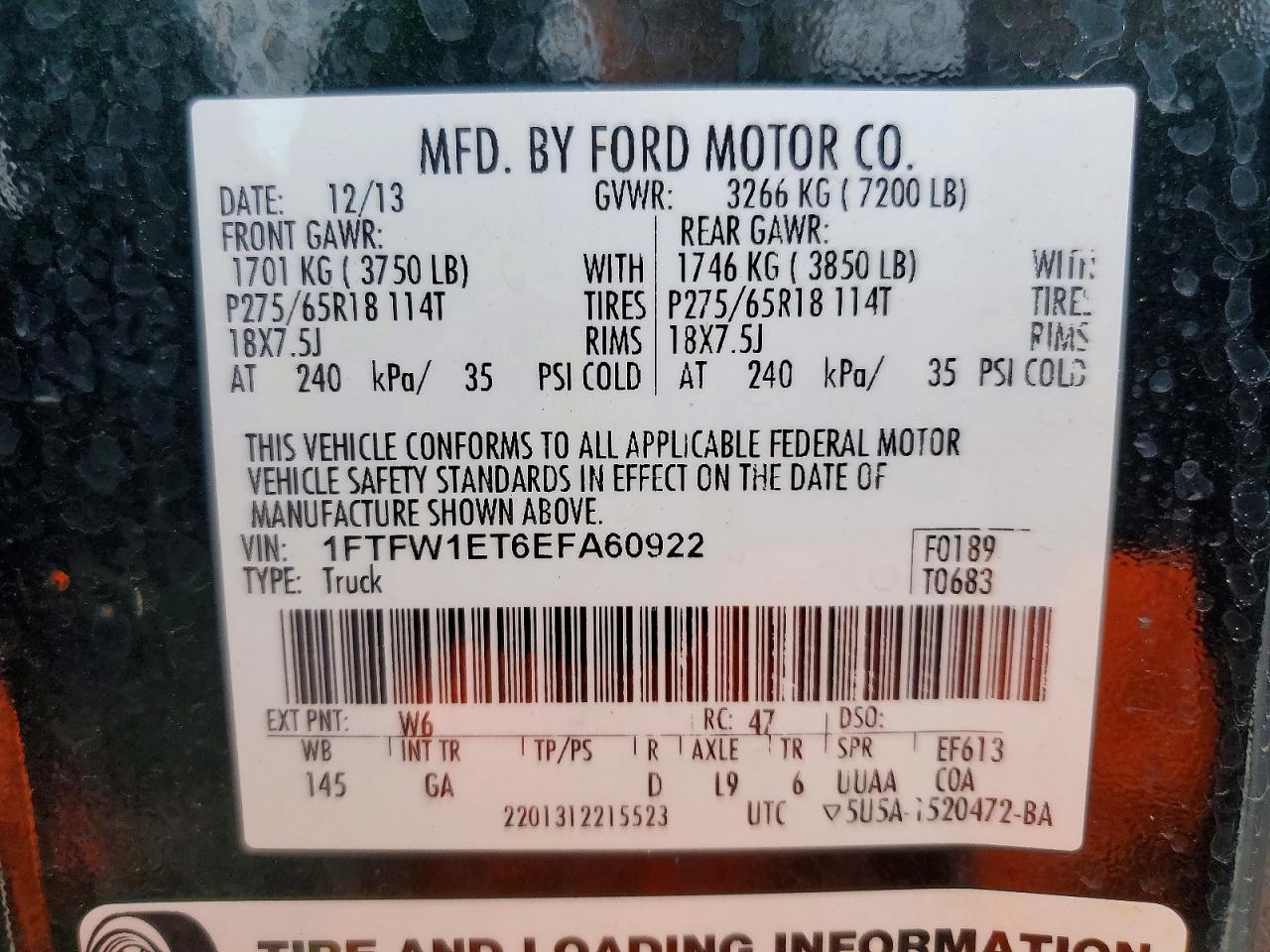 2014 Ford F150 Supercrew