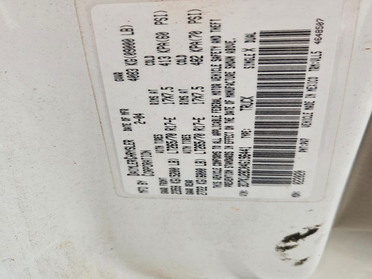 2004 Dodge RAM 2500 ST