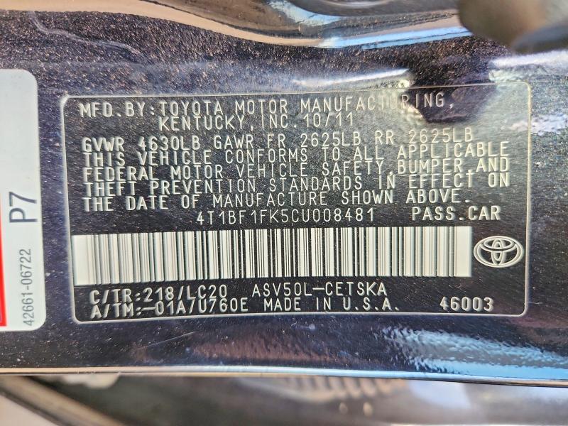 2012 Toyota Camry se