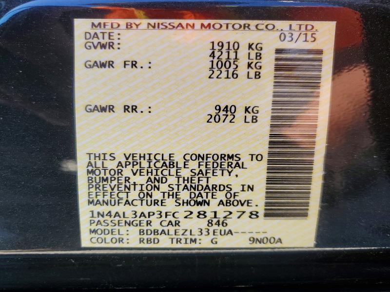 2015 Nissan Altima 2.5 s