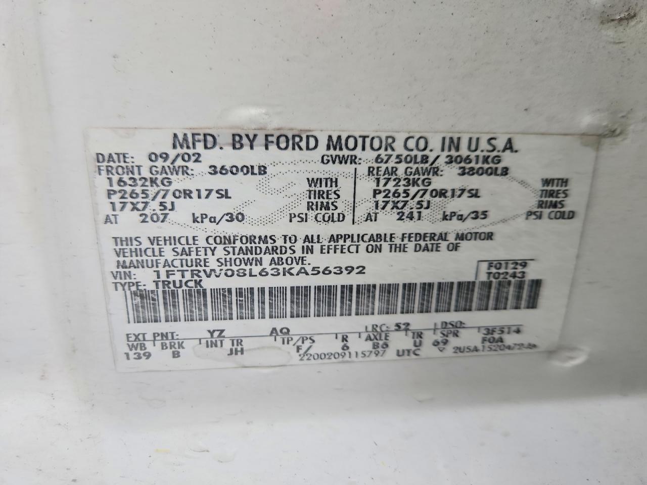 2003 Ford F150 Supercrew