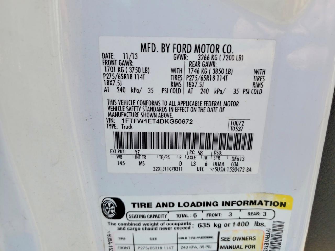 2013 Ford F150 Supercrew