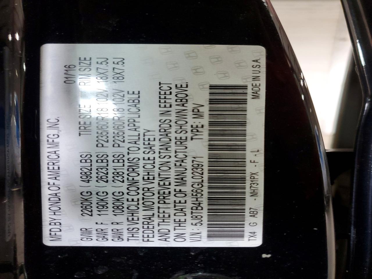 2016 Acura Rdx Technology