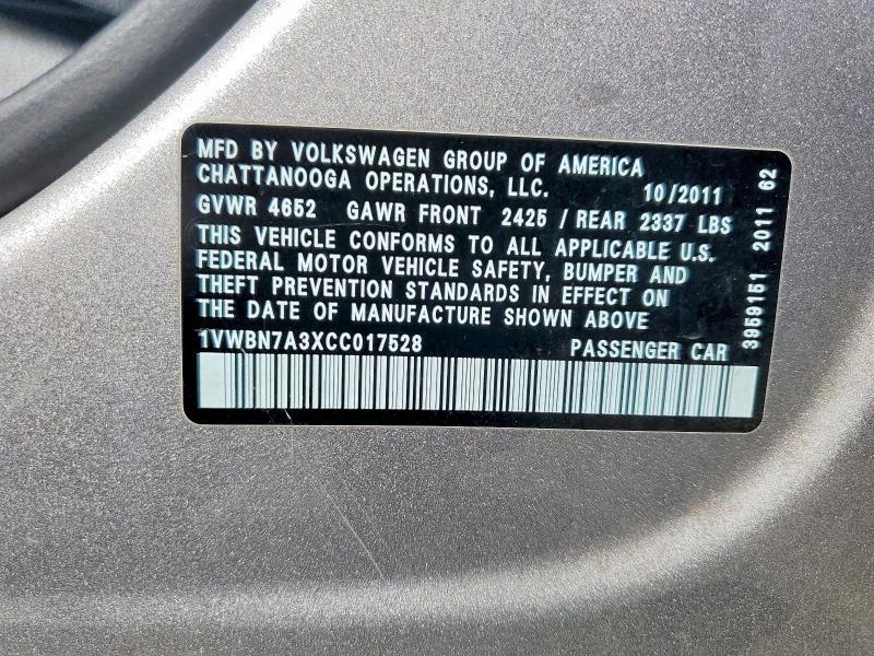 2012 Volkswagen Passat se