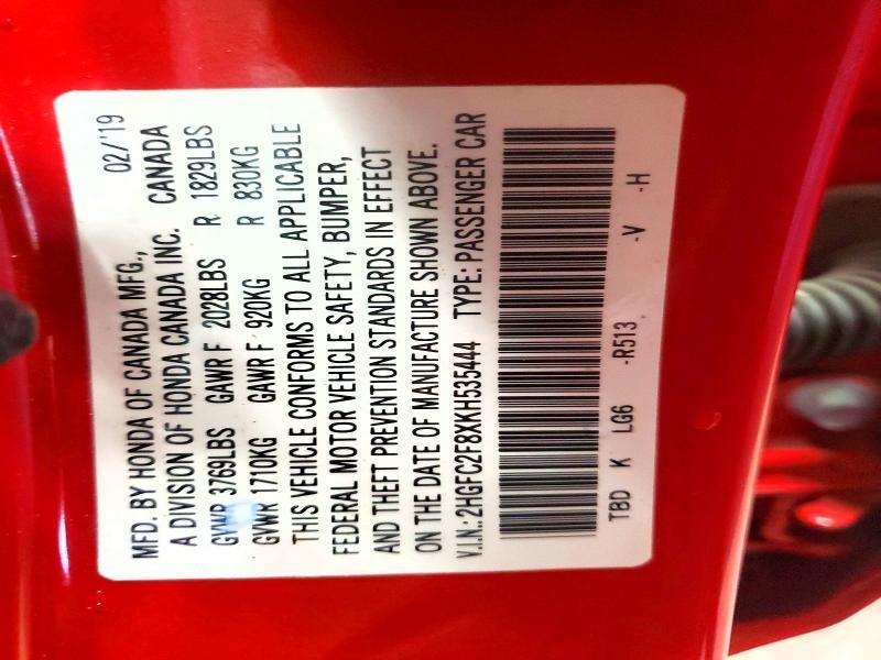 2019 Honda Civic Sport