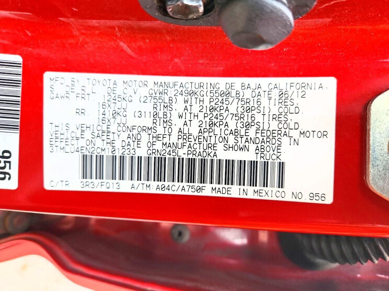 2012 Toyota Tacoma V6