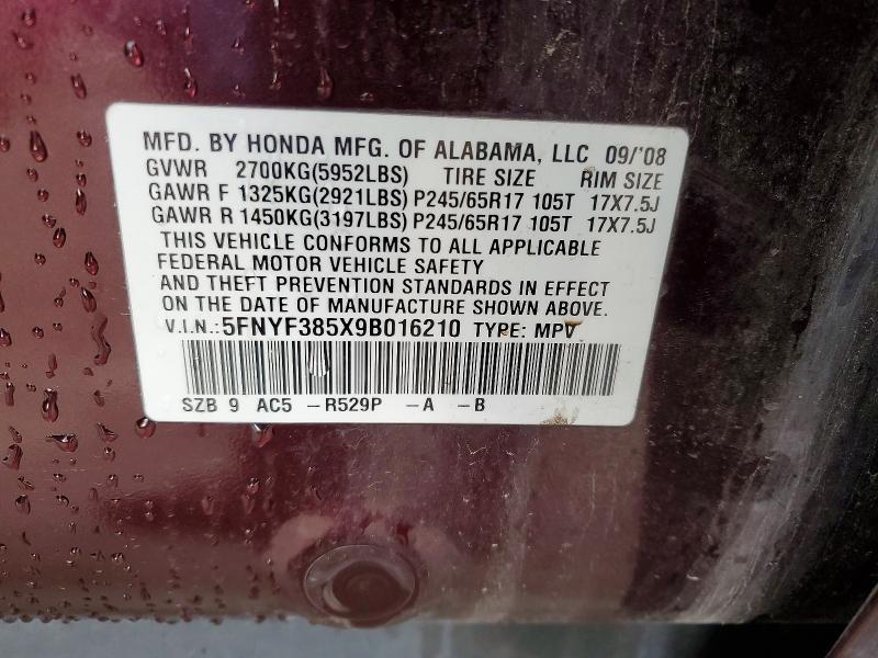 2009 Honda Pilot exl