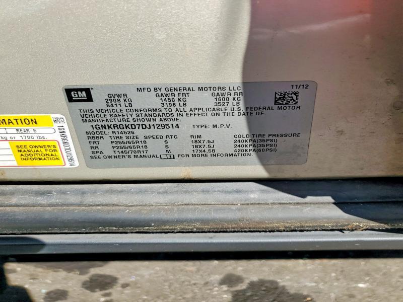 2013 Chevrolet Traverse lt