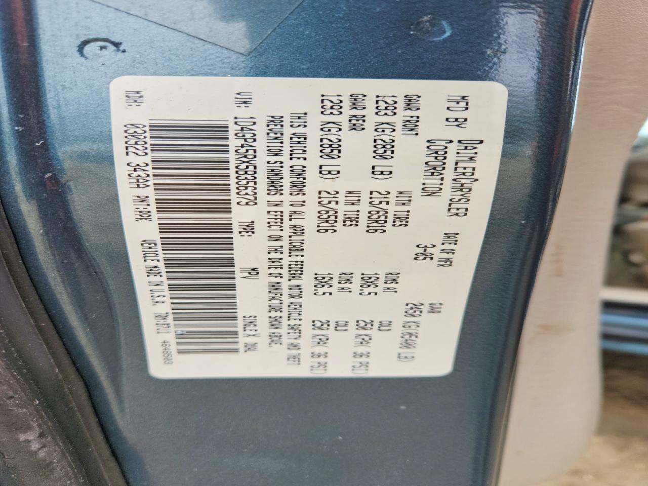 2005 Dodge Caravan sxt