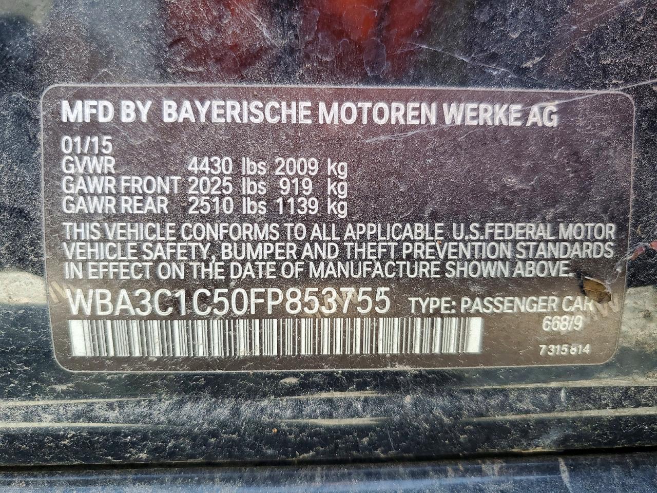 2015 BMW 328 i Sulev