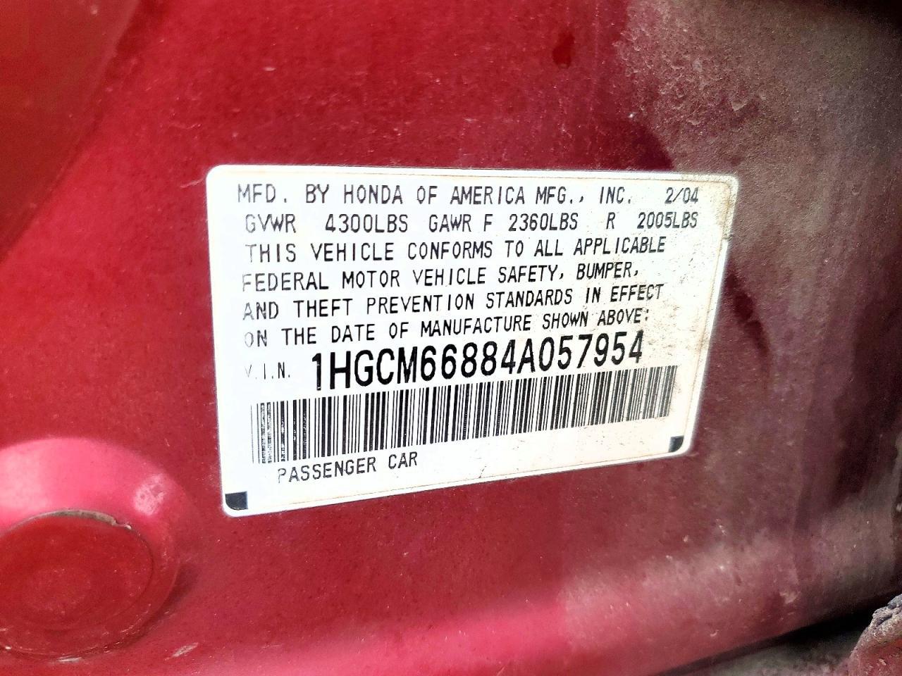 2004 Honda Accord ex