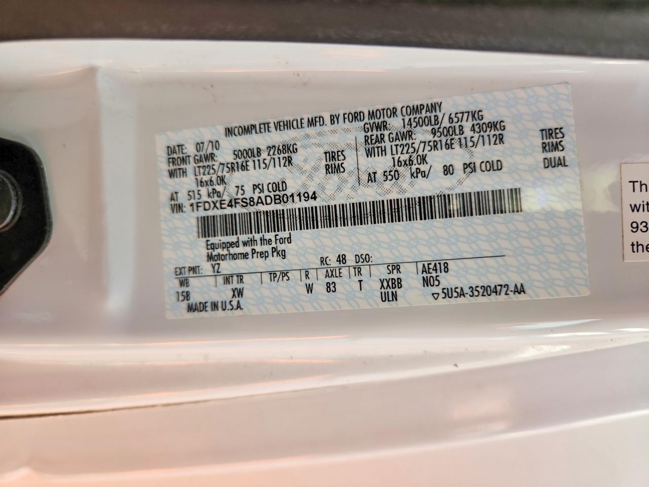 2011 Jayco 2010 Ford Greyhawk RV