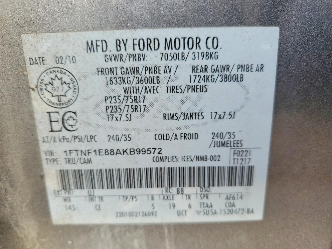 2010 Ford F150