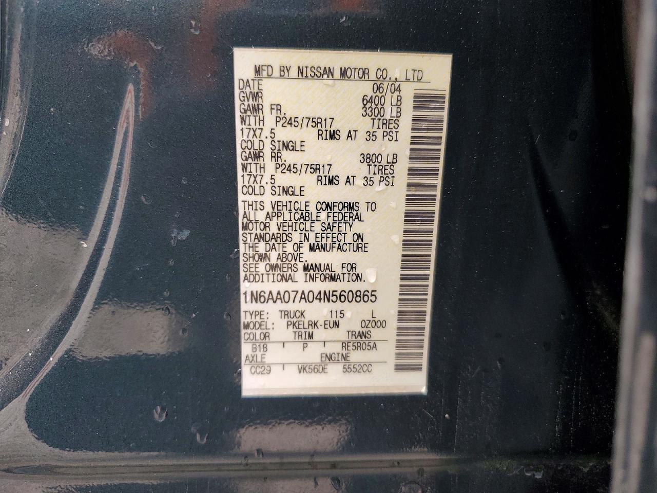 2004 Nissan Titan XE