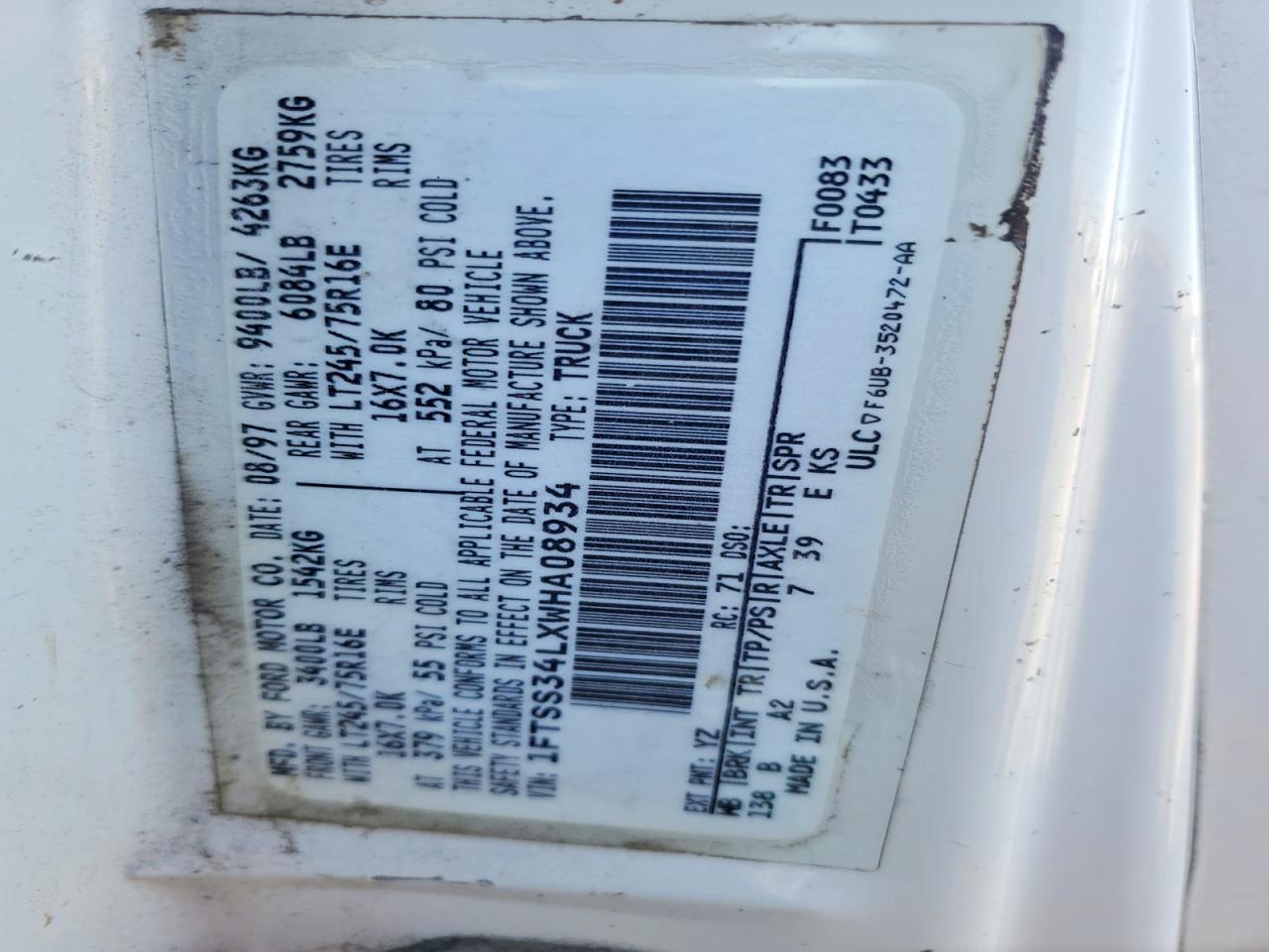 1998 Ford E350 Utility / Service Van