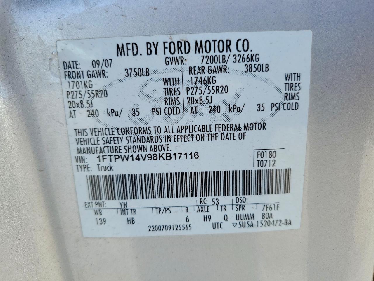 2008 Ford F150 Supercrew