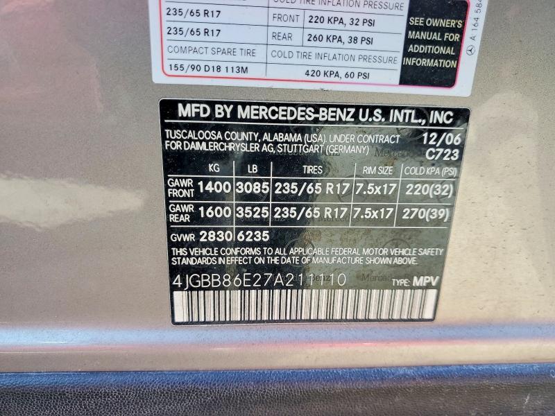 2007 Mercedes-Benz Ml 350