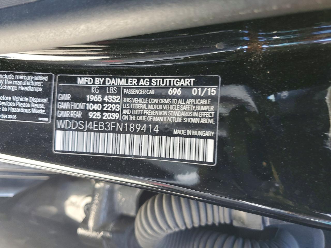 2015 Mercedes-Benz Cla 250