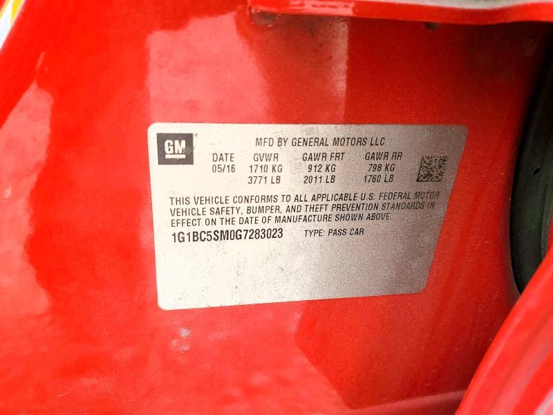 2016 Chevrolet Cruze ls